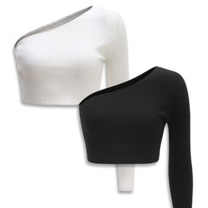 2 pcs black & white tops